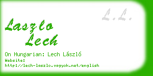 laszlo lech business card